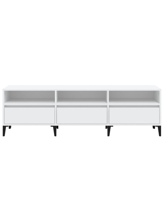 TV skříňka bílá 150 x 30 x 44,5 cm kompozitní dřevo