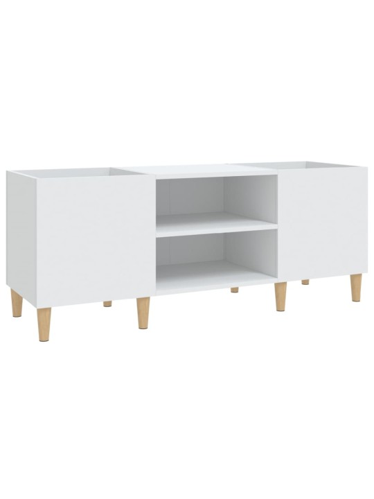 Skříňka na LP desky bílá 121 x 38 x 48 cm kompozitní dřevo