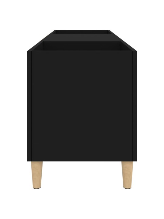 Skříňka na LP desky černá 121 x 38 x 48 cm kompozitní dřevo