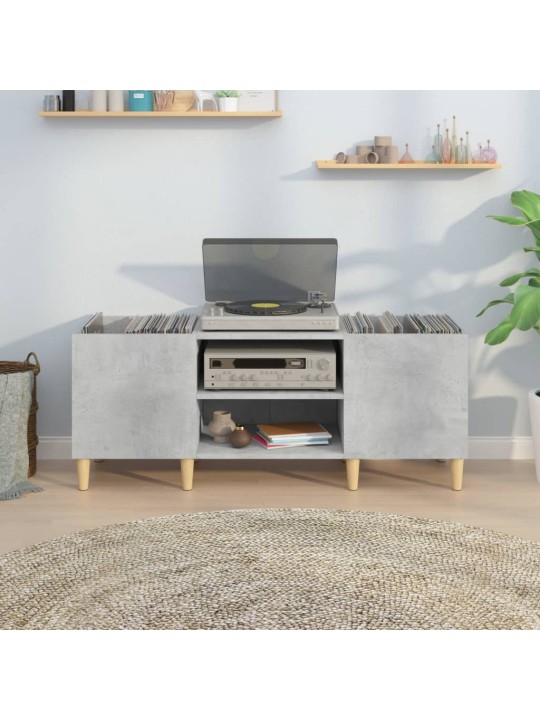 Skříňka na LP desky betonově šedá 121x38x48 cm kompozitní dřevo