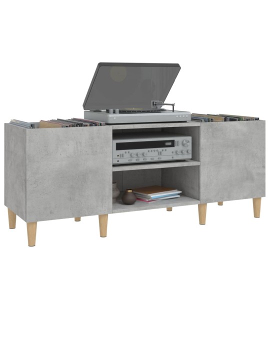 Skříňka na LP desky betonově šedá 121x38x48 cm kompozitní dřevo