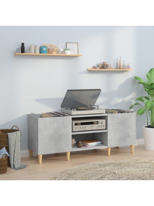 Skříňka na LP desky betonově šedá 121x38x48 cm kompozitní dřevo