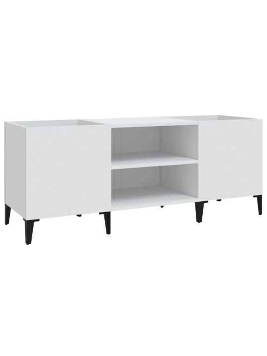 Skříňka na LP desky bílá 121 x 38 x 48 cm kompozitní dřevo