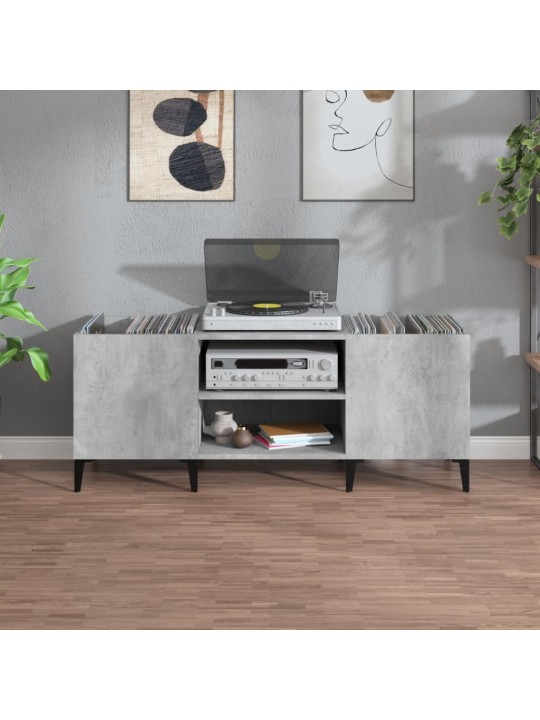 Skříňka na LP desky betonově šedá 121x38x48 cm kompozitní dřevo