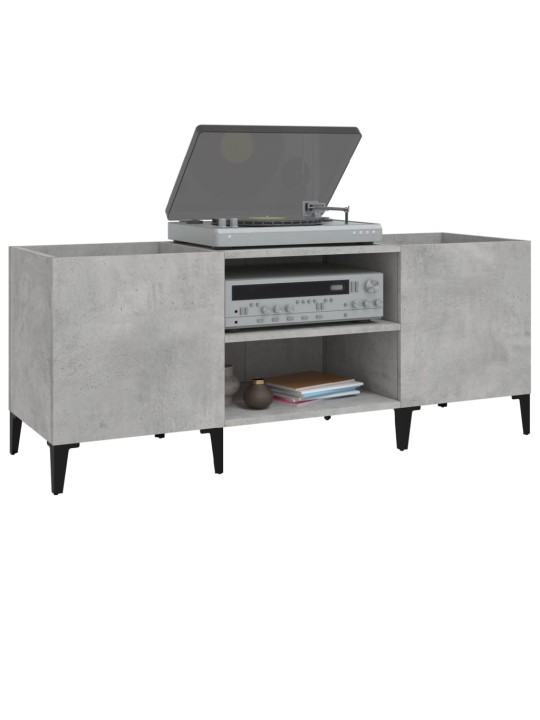 Skříňka na LP desky betonově šedá 121x38x48 cm kompozitní dřevo
