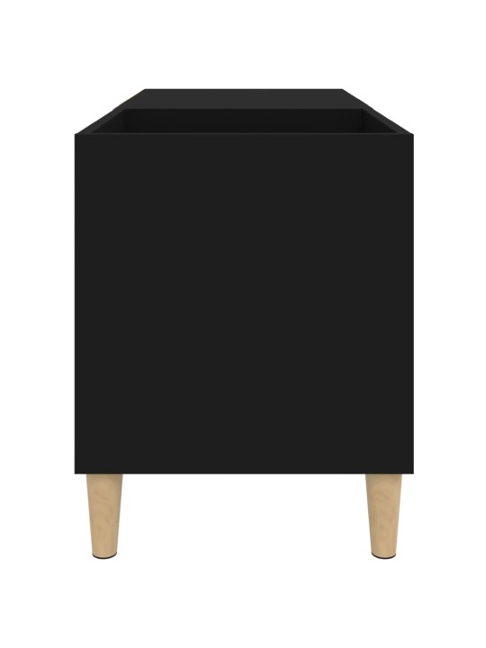 Skříňka na LP desky černá 84,5 x 38 x 48 cm kompozitní dřevo