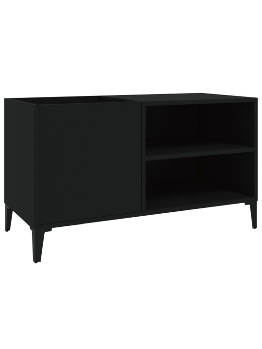 Skříňka na LP desky černá 84,5 x 38 x 48 cm kompozitní dřevo