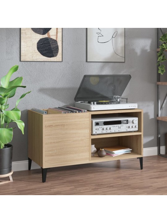 Skříňka na LP desky dub sonoma 84,5x38x48 cm kompozitní dřevo