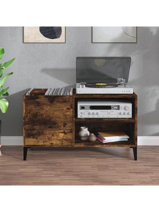 Skříňka na LP desky kouřový dub 84,5x38x48 cm kompozitní dřevo