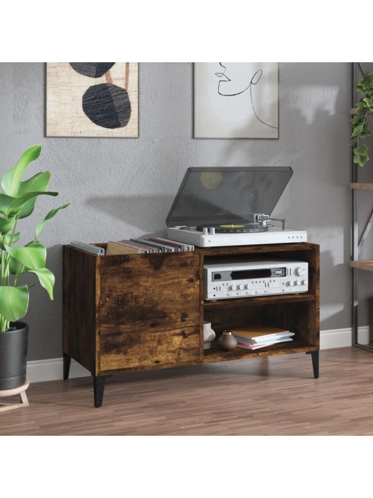 Skříňka na LP desky kouřový dub 84,5x38x48 cm kompozitní dřevo