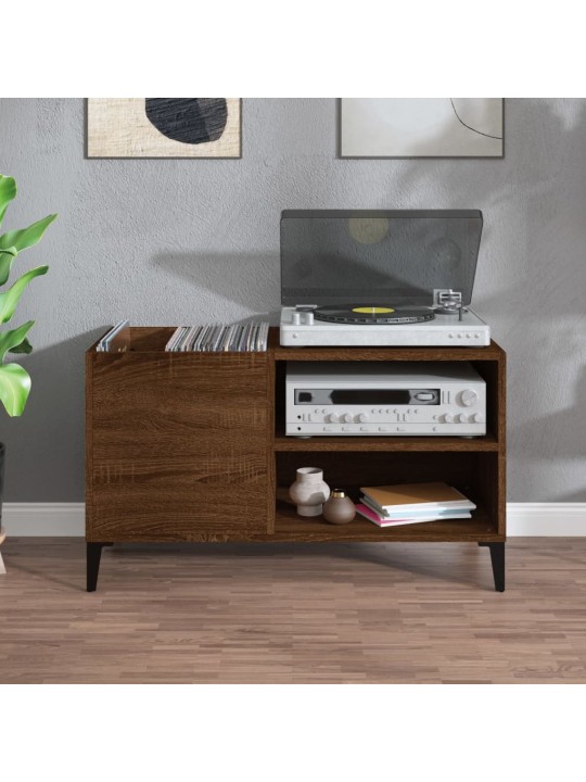 Skříňka na LP desky hnědý dub 84,5x38x48 cm kompozitní dřevo