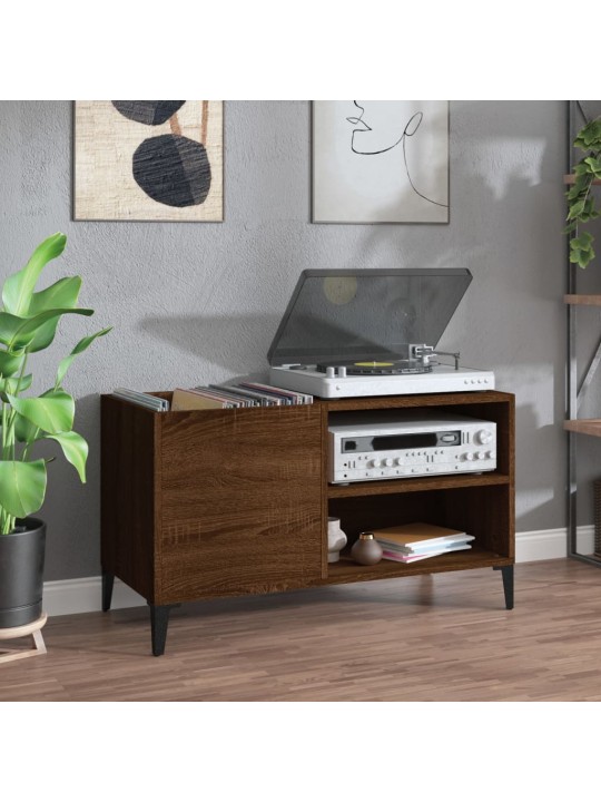 Skříňka na LP desky hnědý dub 84,5x38x48 cm kompozitní dřevo