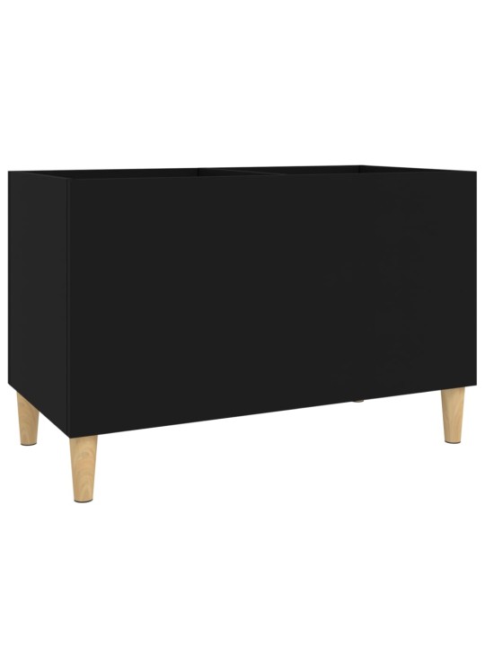 Skříňka na LP desky černá 74,5 x 38 x 48 cm kompozitní dřevo