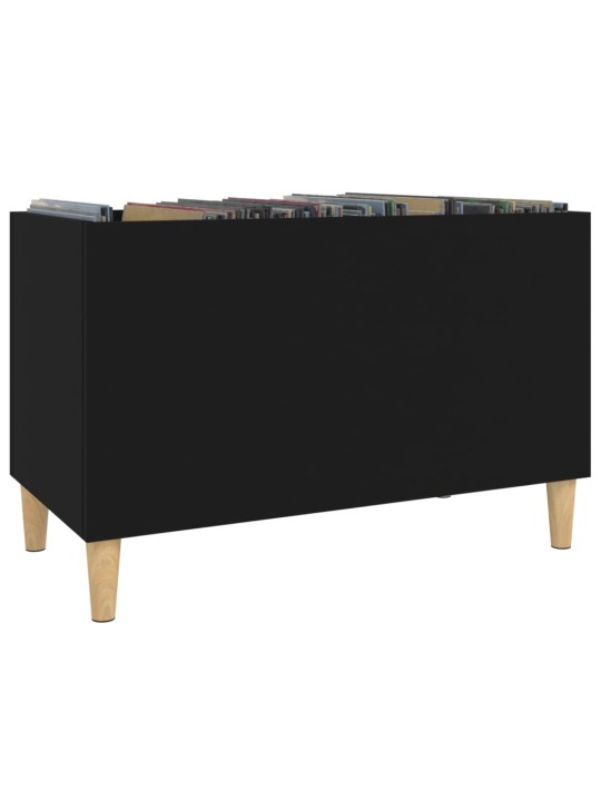 Skříňka na LP desky černá 74,5 x 38 x 48 cm kompozitní dřevo