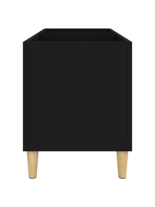 Skříňka na LP desky černá 74,5 x 38 x 48 cm kompozitní dřevo