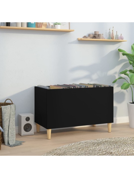 Skříňka na LP desky černá 74,5 x 38 x 48 cm kompozitní dřevo
