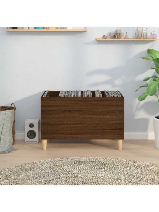 Skříňka na LP desky hnědý dub 74,5x38x48 cm kompozitní dřevo