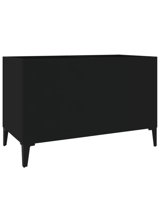 Skříňka na LP desky černá 74,5 x 38 x 48 cm kompozitní dřevo