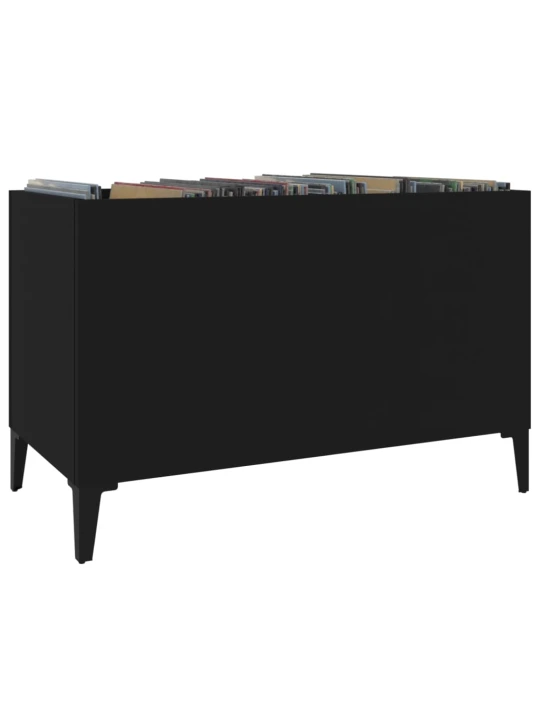 Skříňka na LP desky černá 74,5 x 38 x 48 cm kompozitní dřevo