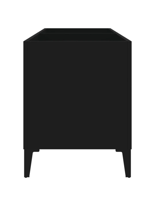 Skříňka na LP desky černá 74,5 x 38 x 48 cm kompozitní dřevo
