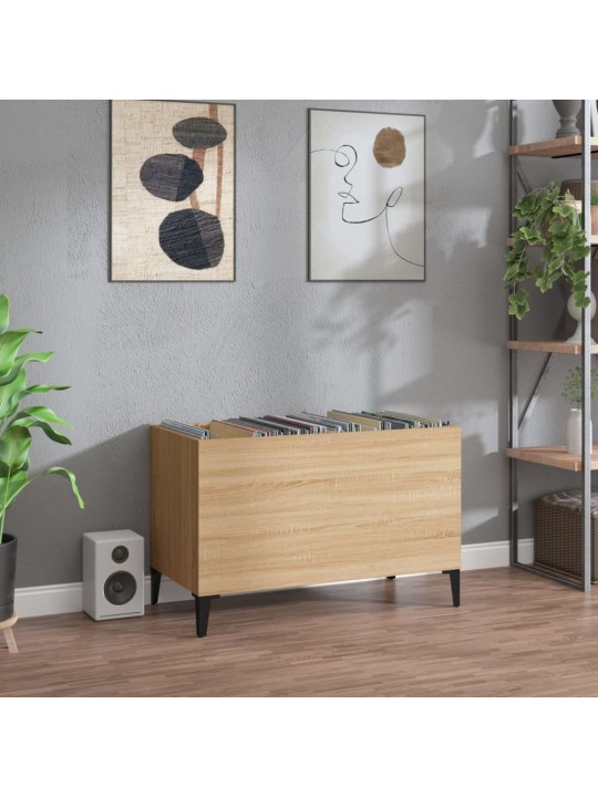 Skříňka na LP desky dub sonoma 74,5x38x48 cm kompozitní dřevo