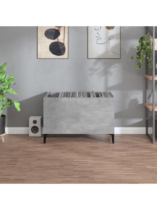 Skříňka na LP desky betonově šedá 74,5x38x48cm kompozitní dřevo