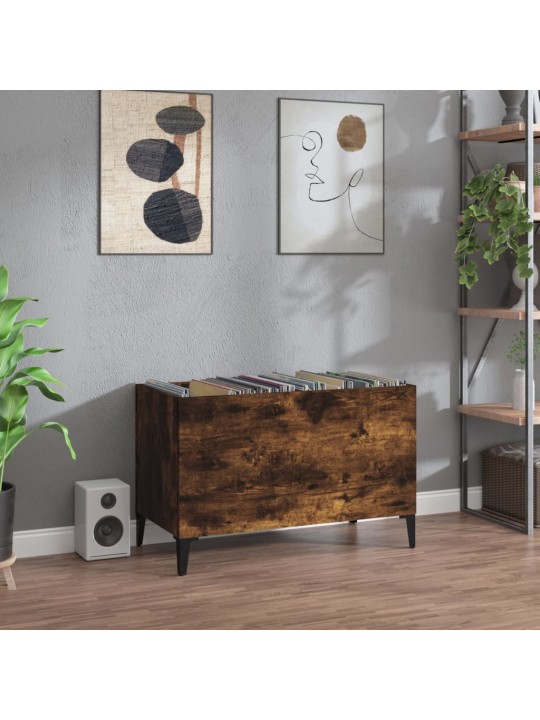 Skříňka na LP desky kouřový dub 74,5x38x48 cm kompozitní dřevo