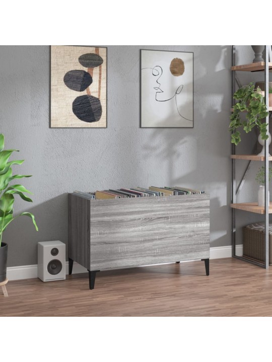 Skříňka na LP desky šedá sonoma 74,5x38x48 cm kompozitní dřevo