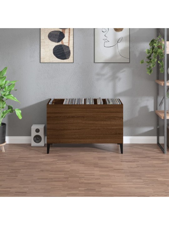 Skříňka na LP desky hnědý dub 74,5x38x48 cm kompozitní dřevo