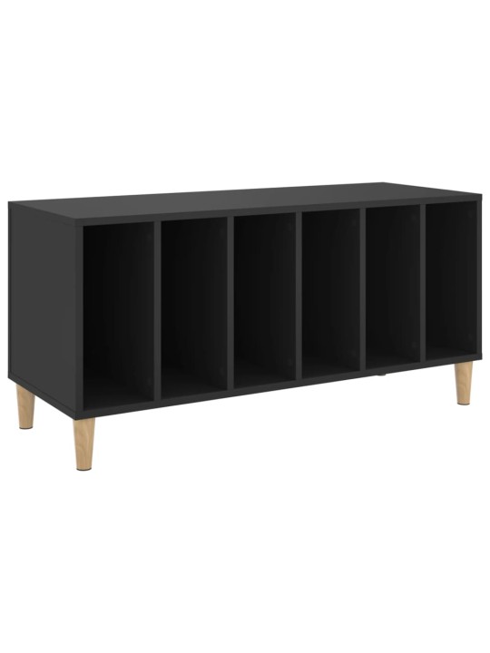 Skříňka na LP desky černá 100 x 38 x 48 cm kompozitní dřevo