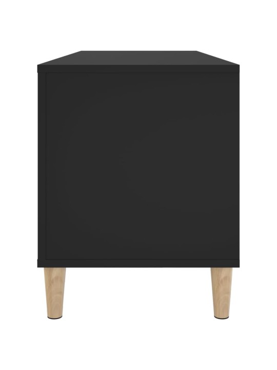 Skříňka na LP desky černá 100 x 38 x 48 cm kompozitní dřevo