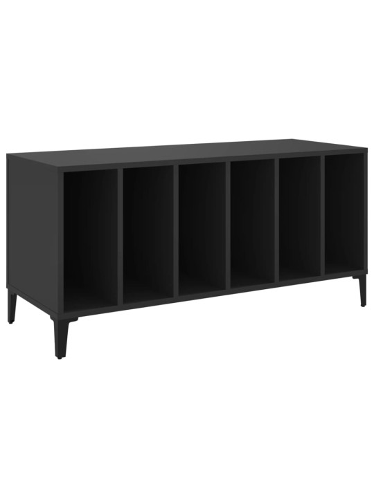 Skříňka na LP desky černá 100 x 38 x 48 cm kompozitní dřevo