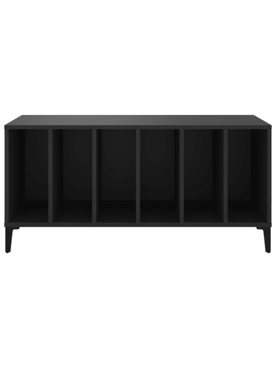 Skříňka na LP desky černá 100 x 38 x 48 cm kompozitní dřevo