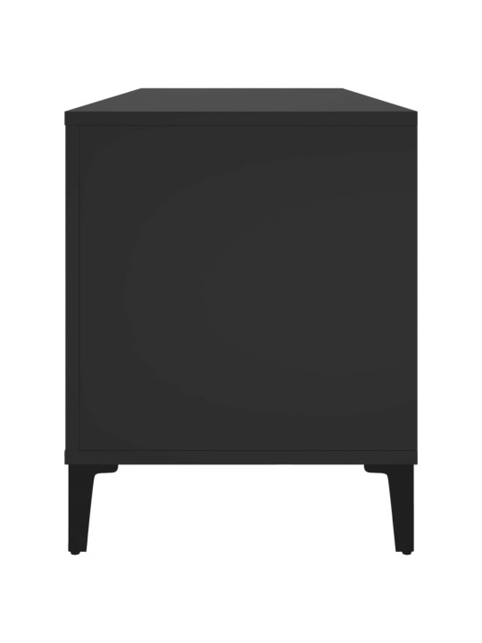 Skříňka na LP desky černá 100 x 38 x 48 cm kompozitní dřevo