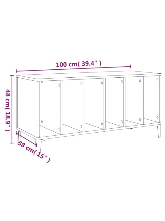 Skříňka na LP desky dub sonoma 100x38x48 cm kompozitní dřevo