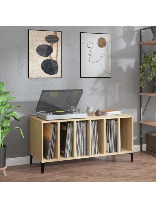 Skříňka na LP desky dub sonoma 100x38x48 cm kompozitní dřevo