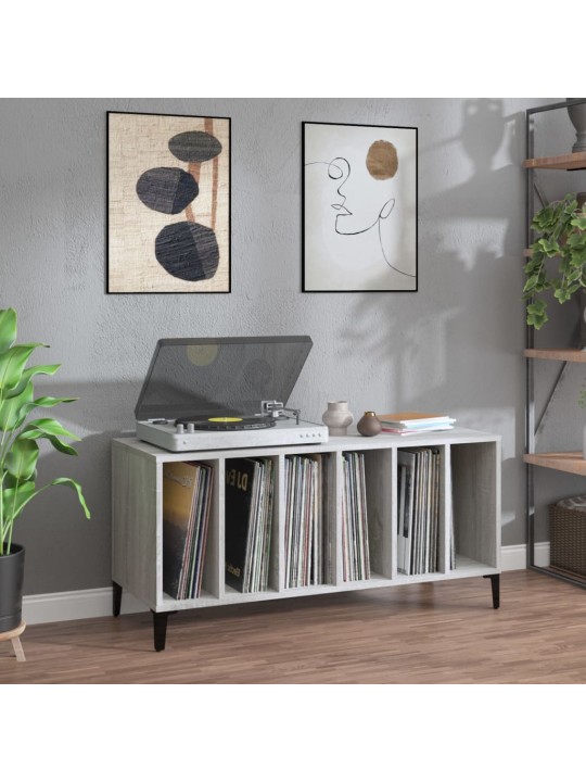Skříňka na LP desky šedá sonoma 100x38x48 cm kompozitní dřevo