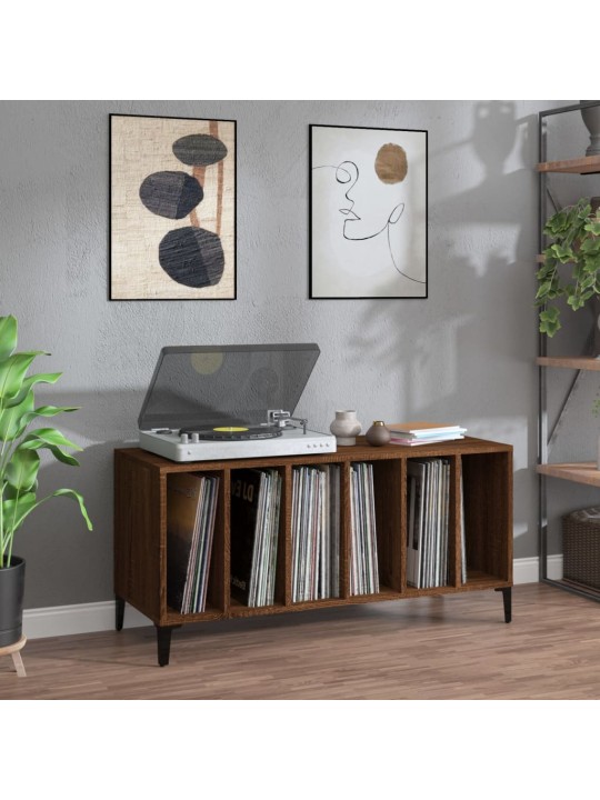 Skříňka na LP desky hnědý dub 100x38x48 cm kompozitní dřevo