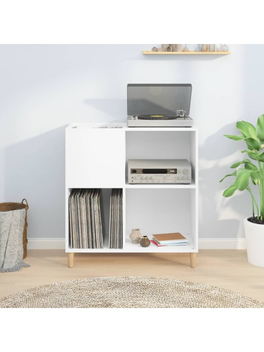 Skříňka na LP desky bílá 84,5 x 38 x 89 cm kompozitní dřevo
