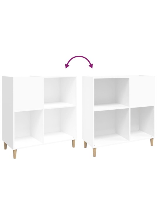 Skříňka na LP desky bílá 84,5 x 38 x 89 cm kompozitní dřevo