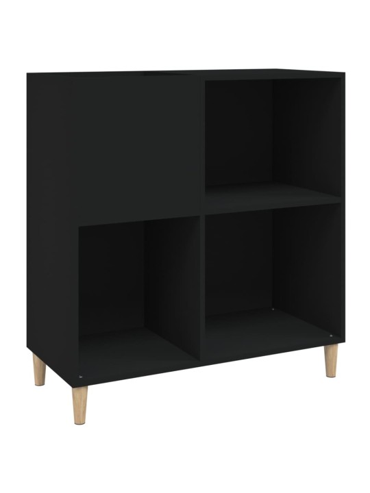 Skříňka na LP desky černá 84,5 x 38 x 89 cm kompozitní dřevo