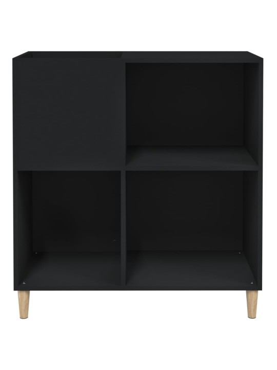 Skříňka na LP desky černá 84,5 x 38 x 89 cm kompozitní dřevo