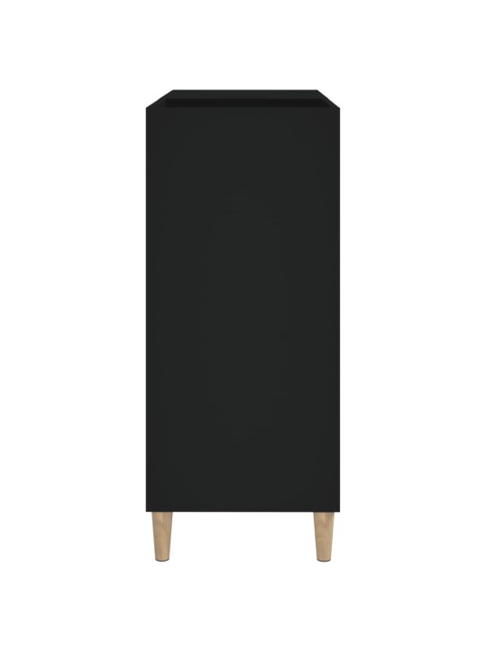 Skříňka na LP desky černá 84,5 x 38 x 89 cm kompozitní dřevo