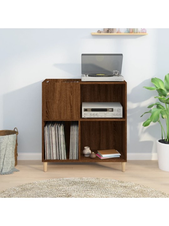 Skříňka na LP desky hnědý dub 84,5x38x89 cm kompozitní dřevo