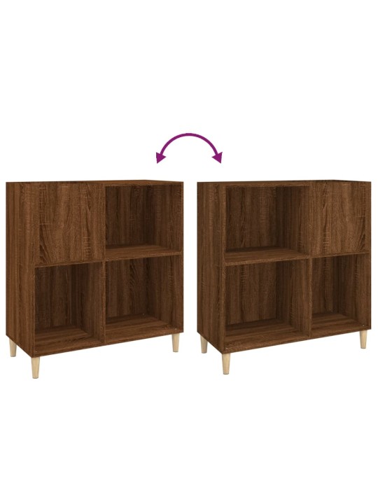 Skříňka na LP desky hnědý dub 84,5x38x89 cm kompozitní dřevo