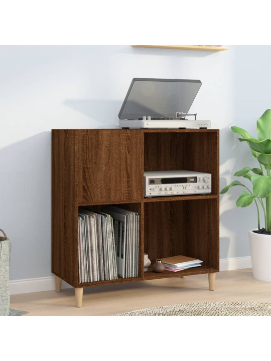 Skříňka na LP desky hnědý dub 84,5x38x89 cm kompozitní dřevo