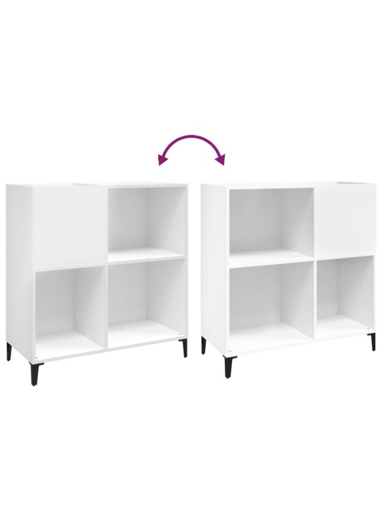 Skříňka na LP desky bílá 84,5 x 38 x 89 cm kompozitní dřevo