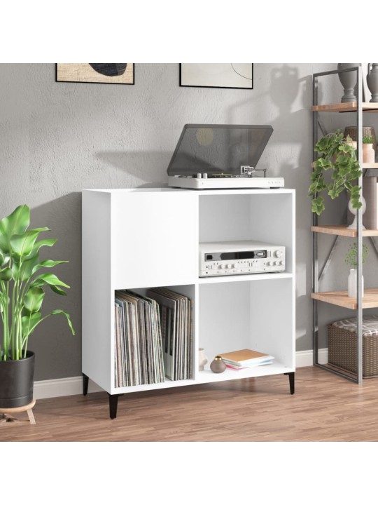 Skříňka na LP desky bílá 84,5 x 38 x 89 cm kompozitní dřevo