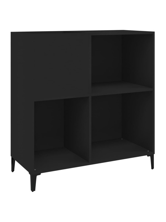 Skříňka na LP desky černá 84,5 x 38 x 89 cm kompozitní dřevo