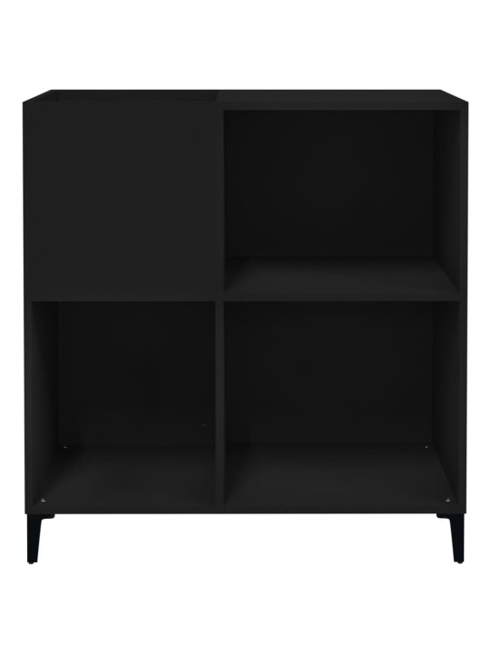Skříňka na LP desky černá 84,5 x 38 x 89 cm kompozitní dřevo